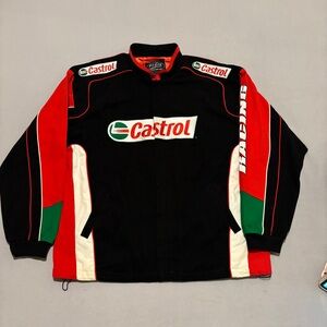Castrol Racing Men's Black and Red Jacket